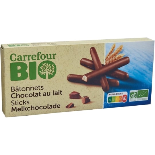 Biscuits Bâtonnets Chocolat au Lait Bio CARREFOUR BIO