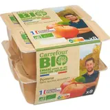 Compote Pommes Sans Sucres Ajoutés Bio Engagé Auprès des Producteurs Partenaires CARREFOUR BIO