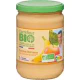 Compote Pomme Banane Sans Sucres Ajoutés Bio Engagé auprès des producteurs partenaires CARREFOUR BIO