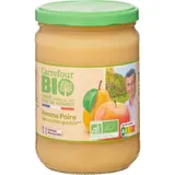 Compote Pomme Poire Sans Sucres Ajoutés Bio Engagé auprès des producteurs partenaires CARREFOUR BIO