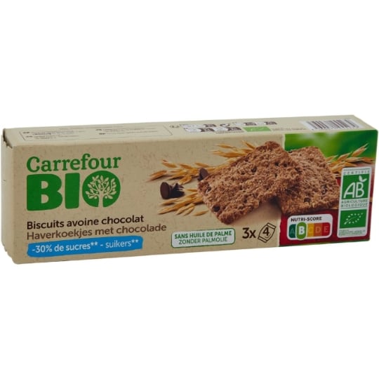 Biscuits Avoine Pépites Chocolat Bio CARREFOUR BIO