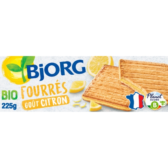 Biscuits bio Fourrés Citron  BJORG