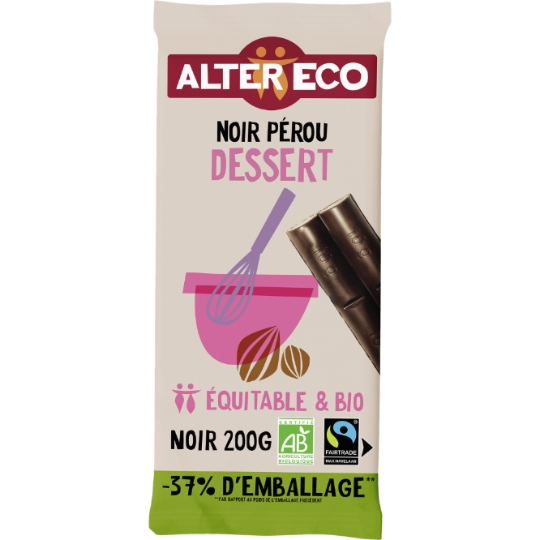 Tablette de Chocolat Noir Dessert Bio ALTER ECO