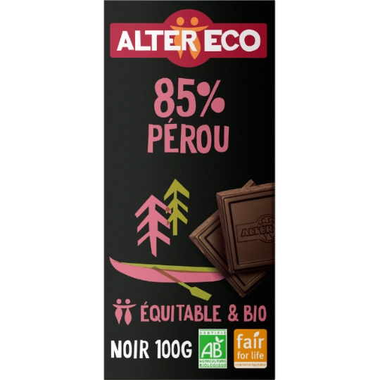 Tablette de Chocolat Noir 85% Bio ALTER ECO