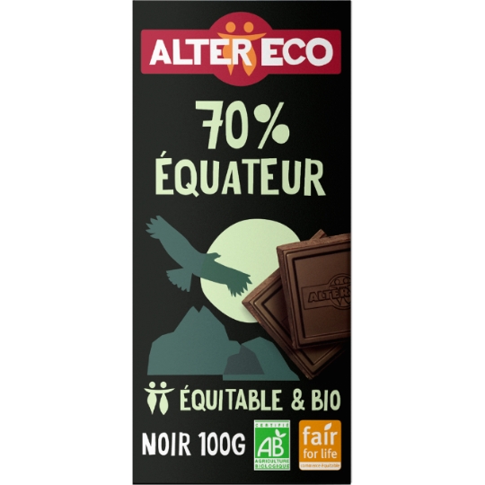 Tablette de Chocolat Noir 70% Bio ALTER ECO