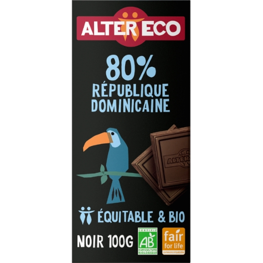 Tablette de Chocolat Noir 80% Bio ALTER ECO