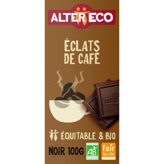 Tablette de Chocolat Noir Éclats de Café Bio ALTER ECO