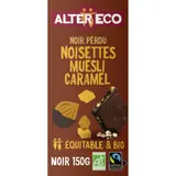 Tablette de Chocolat Noir Noisettes Muesli Caramel Bio ALTER ECO