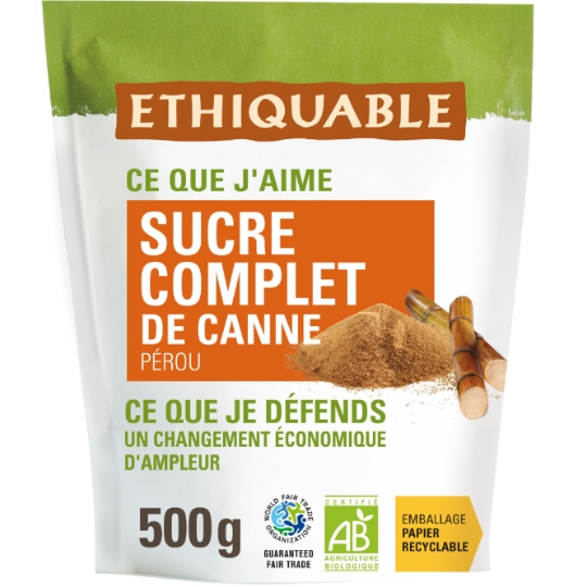 Sucre Complet De Canne Pérou Bio ETHIQUABLE