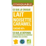 Tablette de Chocolat Lait Noisettes Caramel Beurre Salé Bio ETHIQUABLE