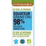 Tablette de Chocolat Noir 98% Bio ETHIQUABLE
