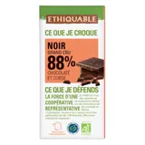 Tablette de Chocolat Noir 88% Bio ETHIQUABLE