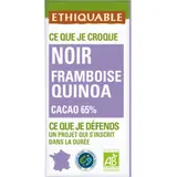 Tablette de Chocolat Noir 65% Framboise Quinoa Bio ETHIQUABLE