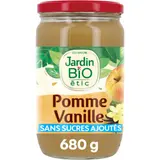 Compote Pomme Vanille Sans Sucres Ajoutés Bio JARDIN BIO ETIC