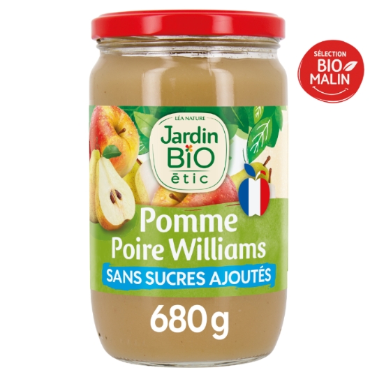Compote Pomme Poire Bio JARDIN BIO ETIC