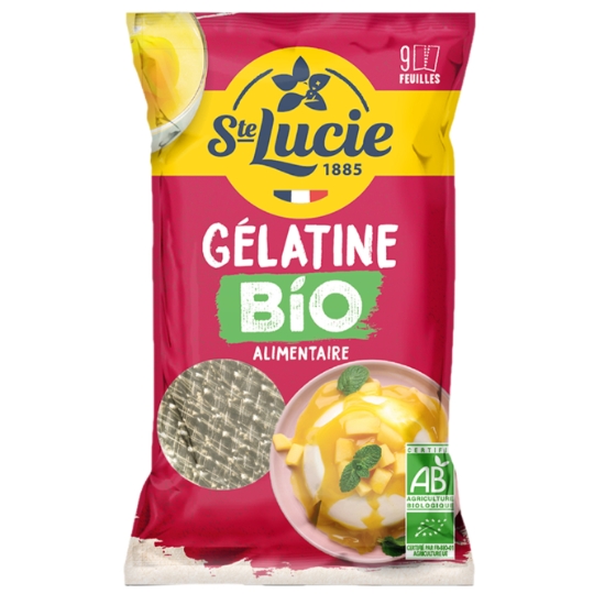 Gélatine Alimentaire Feuilles Bio SAINTE LUCIE