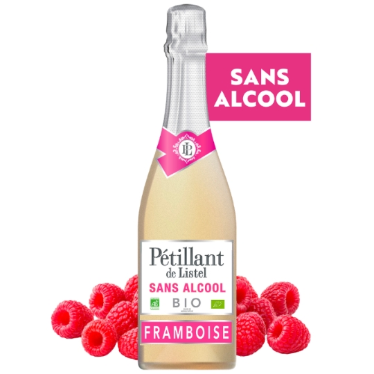 Boisson Effervescente Sans Alcool Saveur Framboise Bio LISTEL