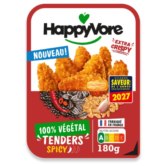 Tenders Spicy Extra Crispy 100% Végétal  HAPPYVORE