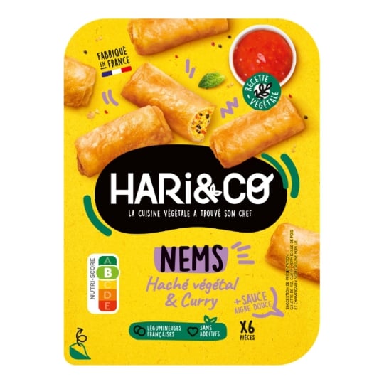 Nems Haché Végétal et Curry, Sauce Aigre Douce HARI&CO