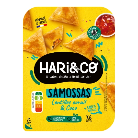 Samossas Lentilles Corail et Coco Sauce Rougail HARI&CO