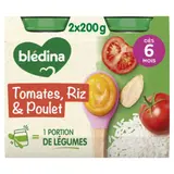 Plat bébé dès 6 mois Tomates Riz Poulet BLEDINA