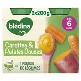 Plat bébé dès 6 mois Carottes Patates douces BLEDINA
