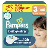 Couches Bébé 6-10kg Taille 3 Baby Dry PAMPERS