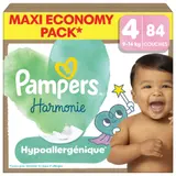 Couches 9-14kg Taille 4 Hypoallergénique Harmonie PAMPERS