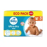 Couches Bébé Taille 3 4-9kg Ultra Dry CARREFOUR BABY