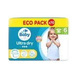 Couches Bébé Taille 6 16kg+ Ultra Dry CARREFOUR BABY