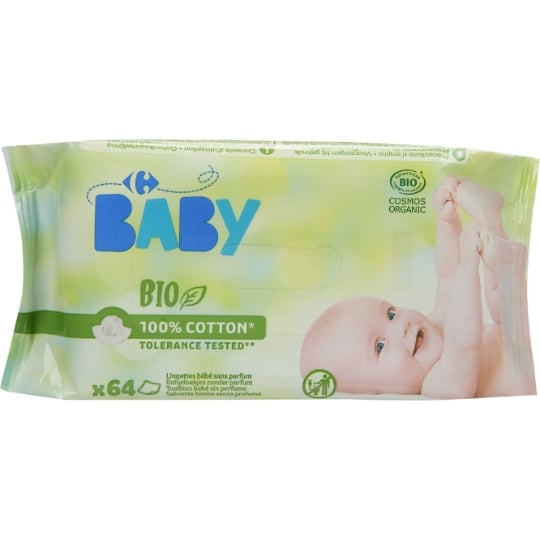 Lingettes Bébé CARREFOUR BABY BIO