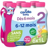 Lait bébé liquide 2ème âge Dès 6 Mois Nature CANDIA BABY