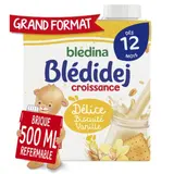 Céréales bébé dès 12 mois délice biscuité vanille Croissance Blédidej BLEDINA