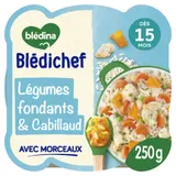 Plat bébé dès 15 mois Mijoté de Légumes Fondants et Cabillaud Blédichef BLEDINA