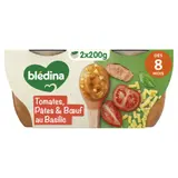 Plat bébé dès 8 mois Tomates Petites Pâtes Bœuf Idées Maman BLEDINA