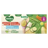 Plat bébé dès 6 mois Légumes verts Poulet Carottes Semoule Dinde et Légumes Pommes de terre Lieu Les Découvertes de Bébé BLEDINA