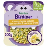 Plat bébé du Soir dès 15 mois Carottes Épinards Pâtes et Crème Blédiner BLEDINA
