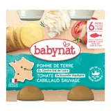 Plat bébé dès 6 mois Pomme de terre Tomate Cabillaud sauvage Babynat BABYBIO