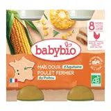 Plat bébé dès 8 mois Maïs Poulet Menu du jour Bio BABYBIO