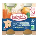 Plat bébé du soir dès 6 mois Carotte Potimarron Riz Bio BABYBIO