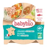 Plat bébé dès 15 mois Légumes Saumon Riz Bio Mon P'tit Plat BABYBIO