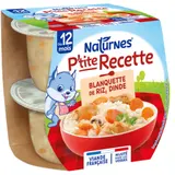 Plat bébé dés 12 mois Blanquette Riz Dinde P'tite Recette NATURNES