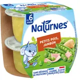 Plat bébé dés 6 mois Petits pois Jambon NATURNES