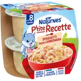 Plat bébé spaghetti façon carbonara NATURNES