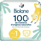 Couches Bébé Taille 1 2-5kg Naturelles BIOLANE