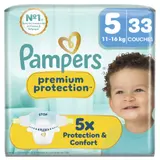 Couches Bébé 11-16kg Taille 5 Premium Protection PAMPERS