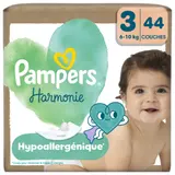 Couches Bébé Hypoallergénique 6-10 kg Taille 3 Harmonie PAMPERS