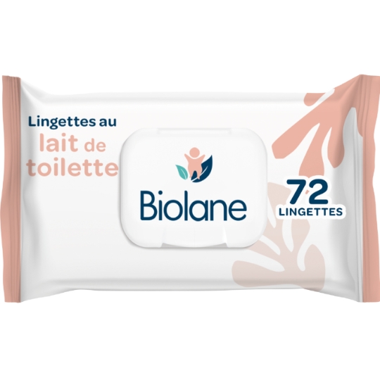 Lingettes bébé Nettoyantes Corps et Visage Lait de Toilette BIOLANE