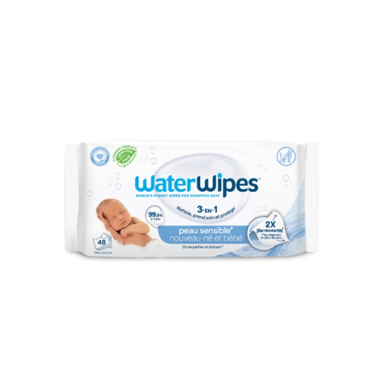 Lingettes Bébé 3en1 Peaux Sensibles WATERWIPES