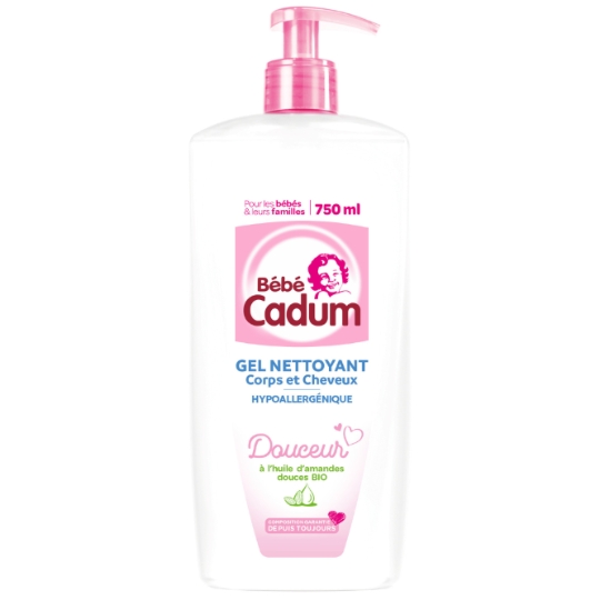 Gel douche bébé Hypoallergénique Douceur Amande Douce BEBE CADUM
